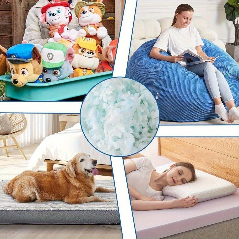 Back. Dyonery - Dyonery 100% memory foam， thickened high-quality slow rebound, pillow core, soft and convenient pillow - Blue.