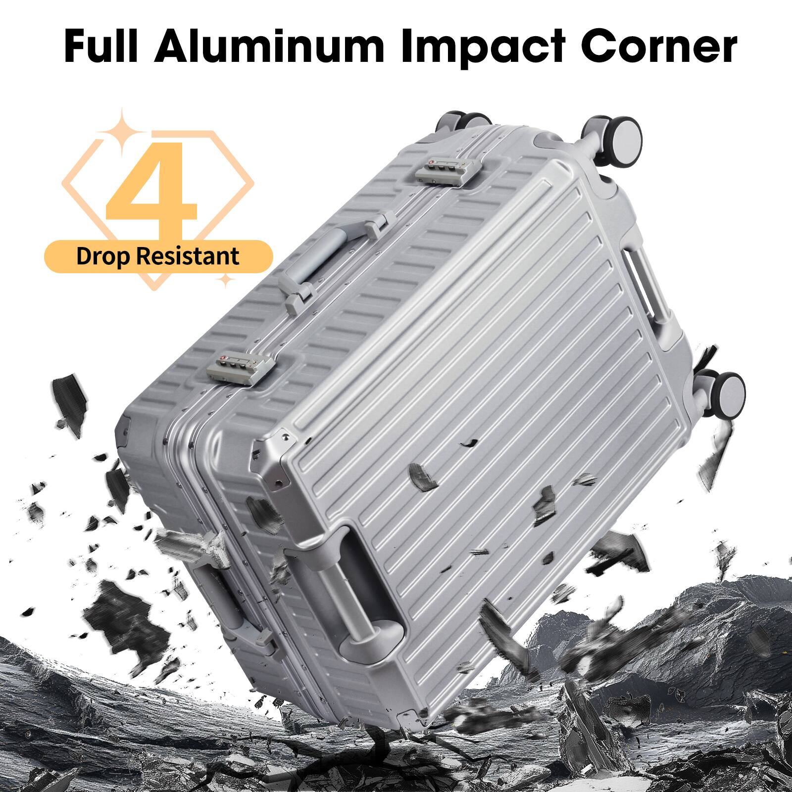 Full Aluminum Impact Corner

4 Drop Resistant