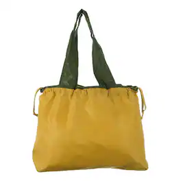 Unique Bargains - Portable 14.3x13.4inch Washable Shopping Bags with Handles and Reusable Foldable Grocery Tote Bag for Storage Travel - Yellow