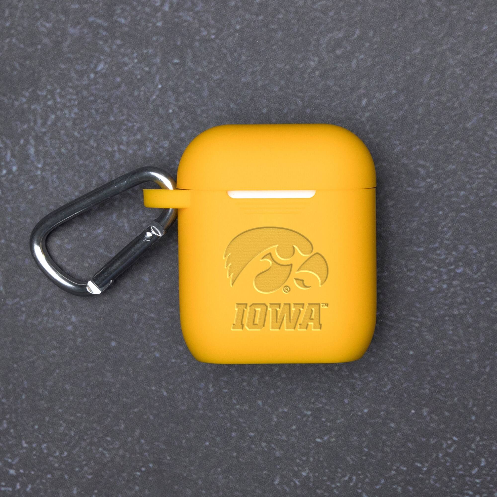 Alt View 1. Affinity Bands - Iowa Hawkeyes Debossed Silicone AirPods Case Cover - No Size - Multicolor.