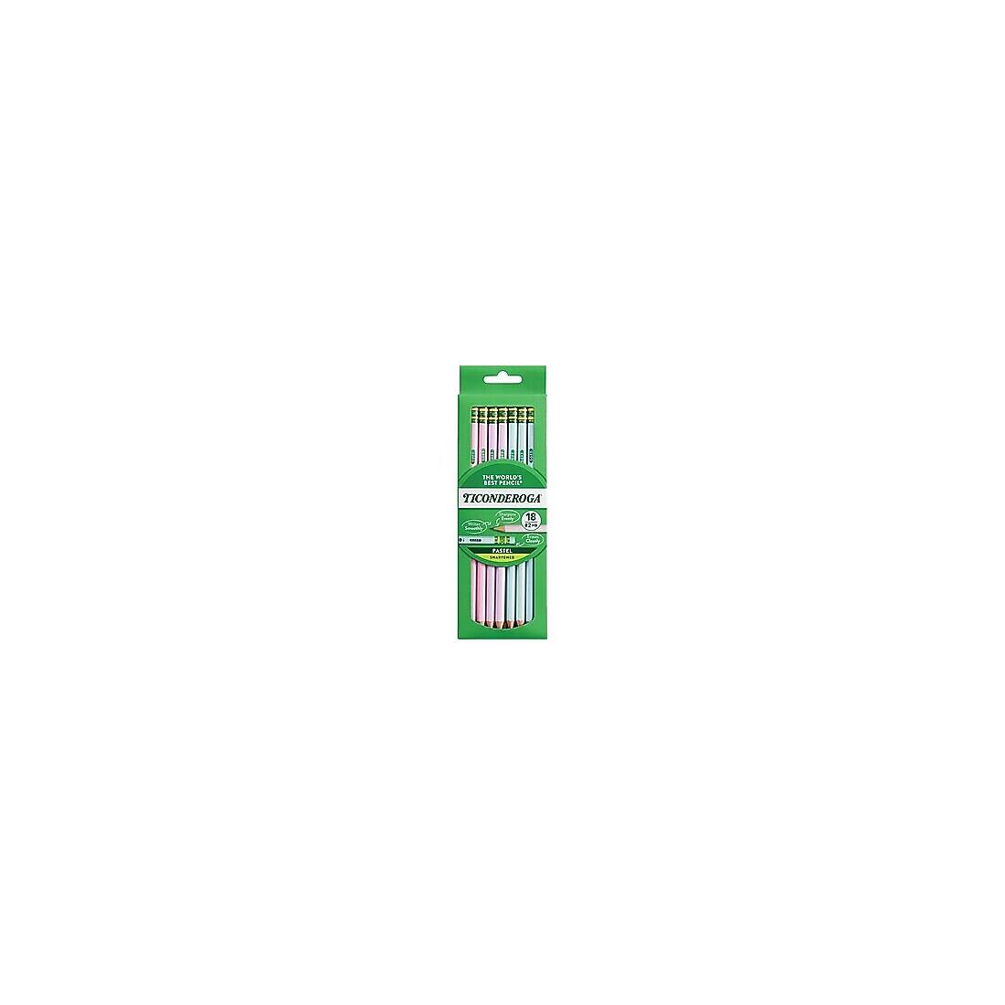 Ticonderoga Pre Sharpened Wooden Pastel Pencils, 2.2mm, #2 Soft Lead ...
