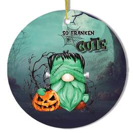 OrnamentallyYou - Frankenstein Gnome Halloween Theme Ornament - Multi-colored