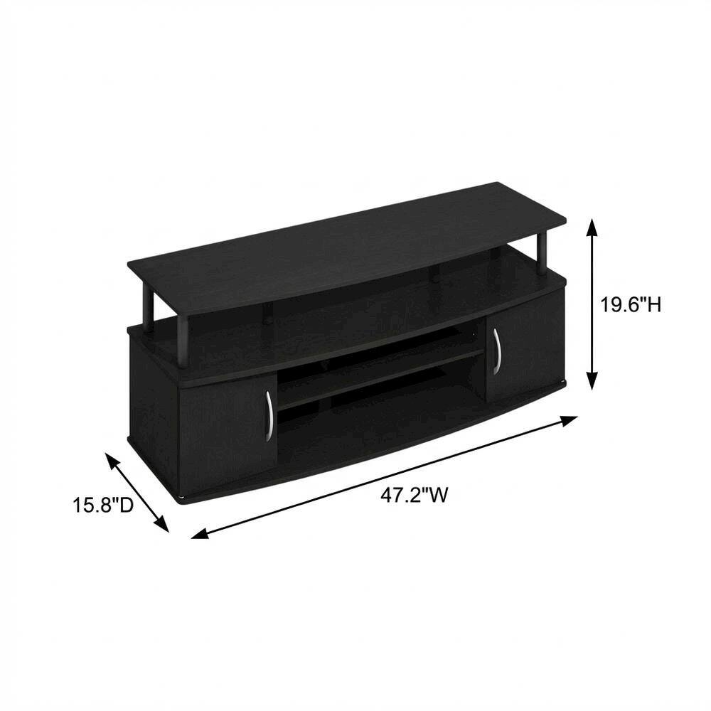 FurniFact - Large Entertainment Center for TVs up to 55 inches with Storage - Darkwood price history on PriceWatchPro