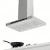 Front. Brano - BRANO 30-Inch Island Range Hood Stainless Steel, Ducted/Ductless Option - 900 CFM, Smart Controls, Easy Install - SILVER.