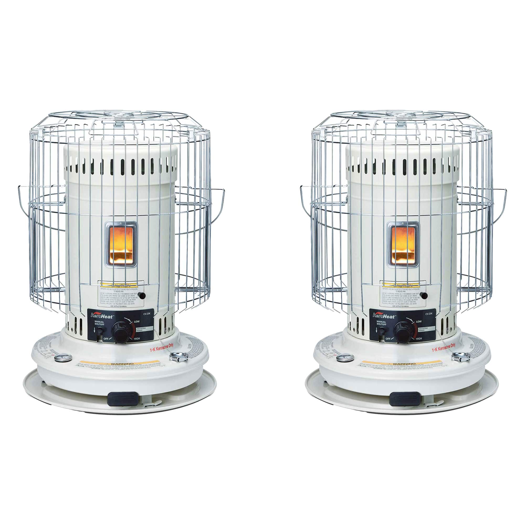 Sengoku - KeroHeat 23,500 BTU Indoor Outdoor Convection Kerosene Heater, 2 Pack - White