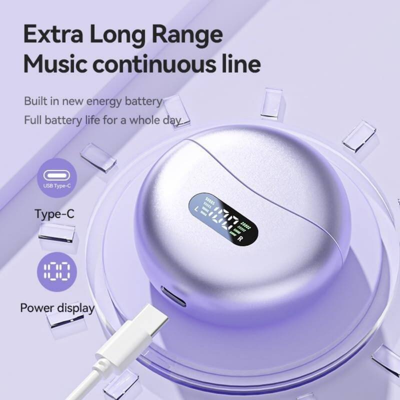 Extra Long Range Music continuous line

Built in new energy battery  
Full battery life for a whole day

USB Type-C  
Type-C

Power display