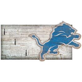Fan Creations - Detroit Lions 6" x 12" Mounted Key Holder - Multicolor
