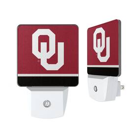 Keyscaper - Oklahoma Sooners Stripe Design Nightlight 2-Pack - Multicolor