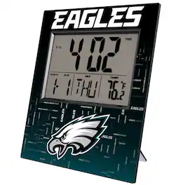 Keyscaper - Philadelphia Eagles Quadtile Digital Desk Clock - Multicolor