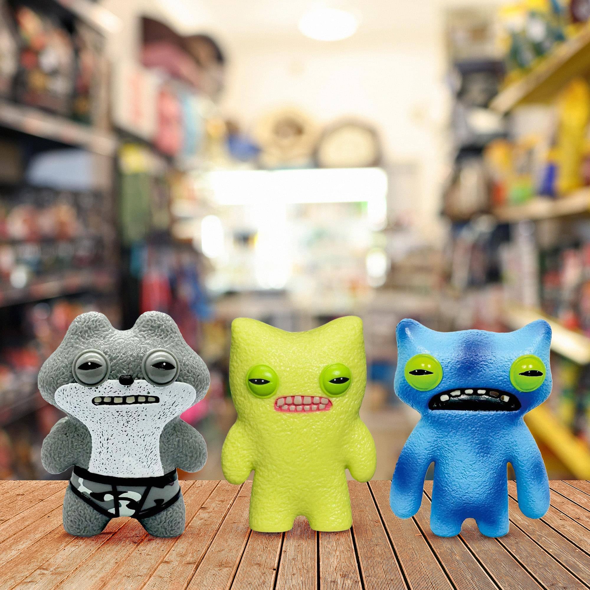 Alt View 4. ZURU - Fuggler 2.5 Inch Figure 3-Pack | Blue, Gray/White, Green - Multi-Colored.