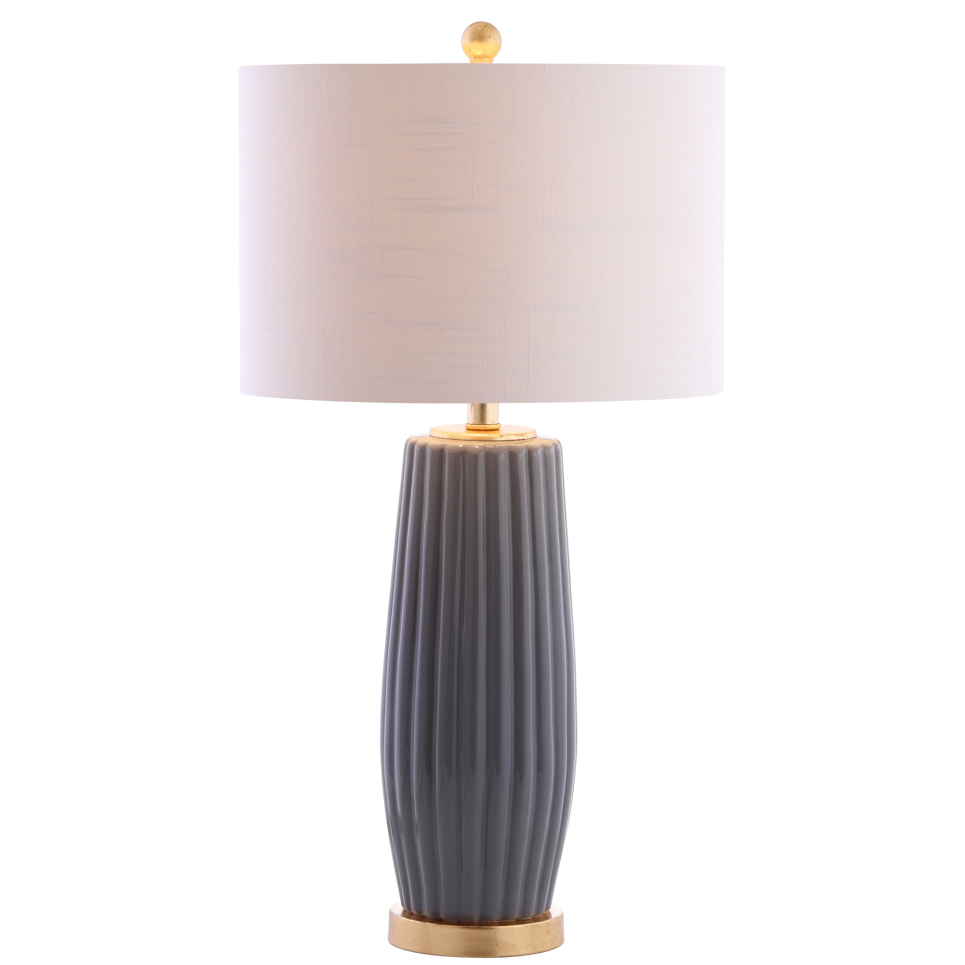 Jonathan Y - Roman 28.5" Ceramic LED Table Lamp - Gray