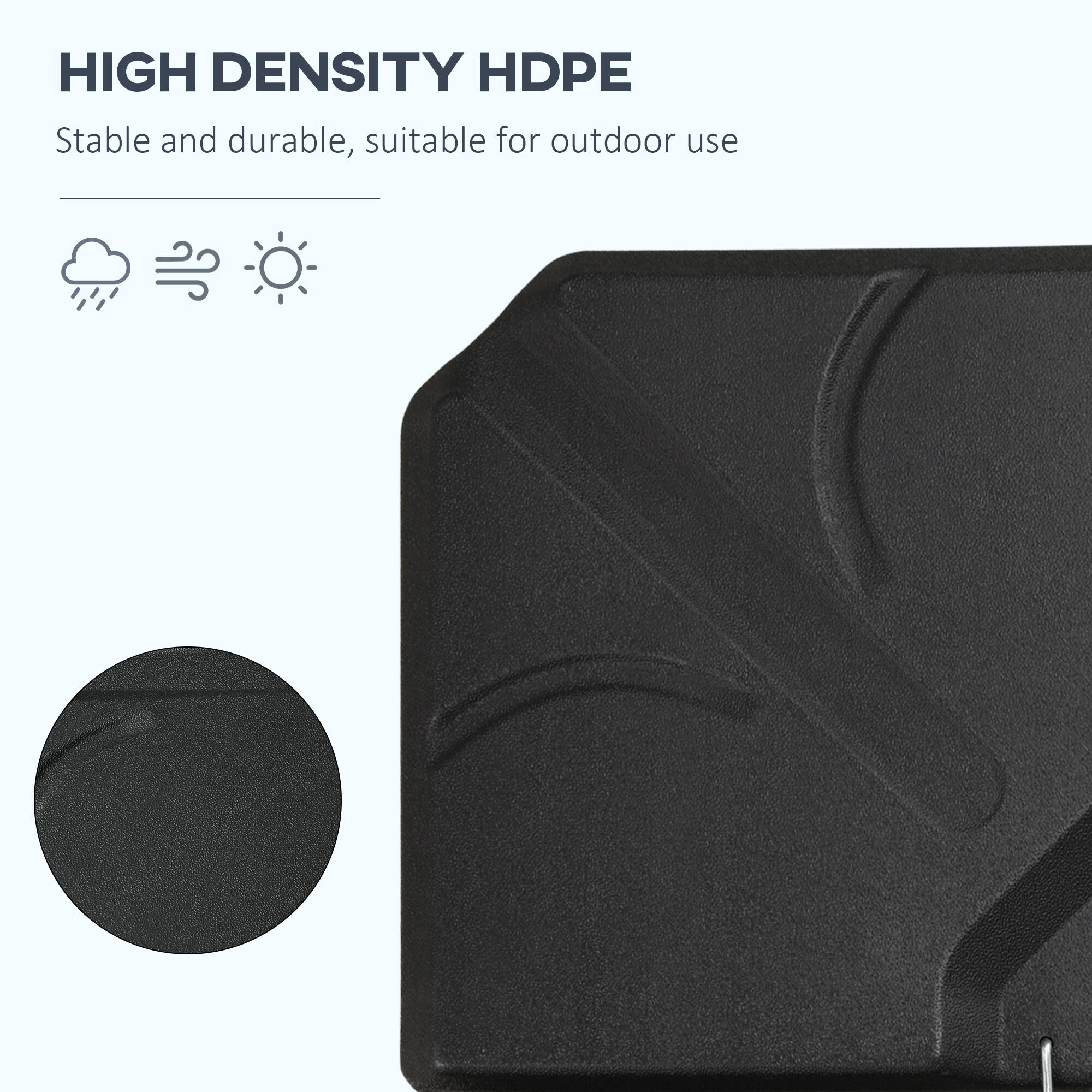 HIGH DENSITY HDPE  
Stable and durable, suitable for outdoor use