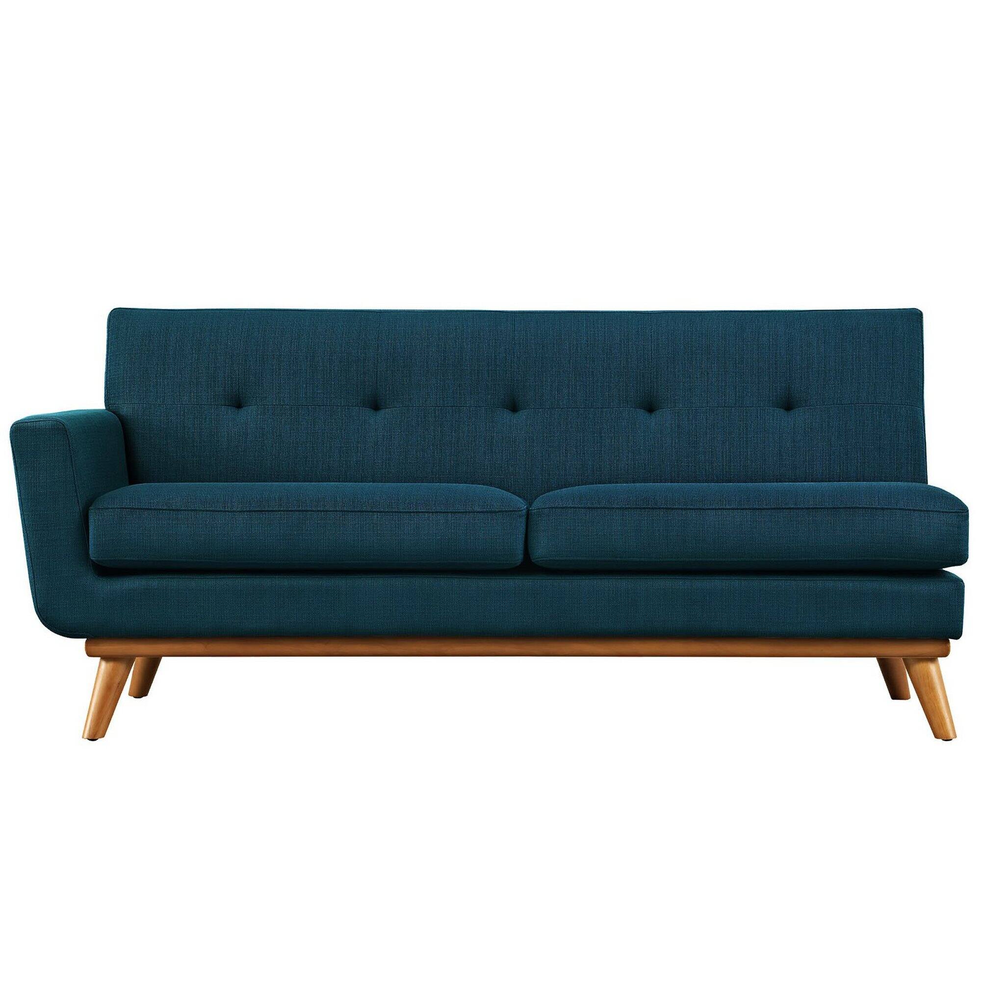 Left. Modway - Engage Left-Arm Upholstered Fabric Loveseat by Modway - Azure.