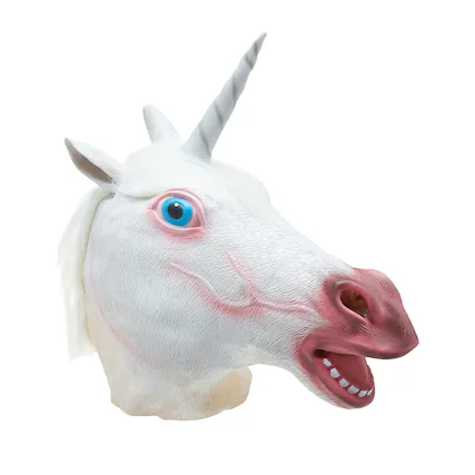 Front. Accoutrements - Magical Unicorn Costume Mask - White.