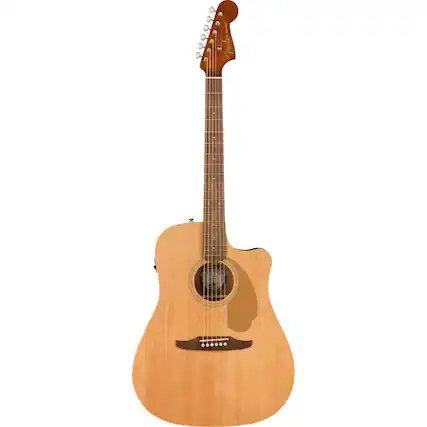 Front. Fender - Fender Redondo Player Dreadnought Acoustic Electric Guitar , Walnut Fingerboard, Natural.