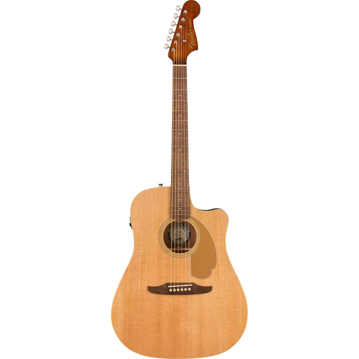 Front. Fender - Fender Redondo Player Dreadnought Acoustic Electric Guitar , Walnut Fingerboard, Natural.