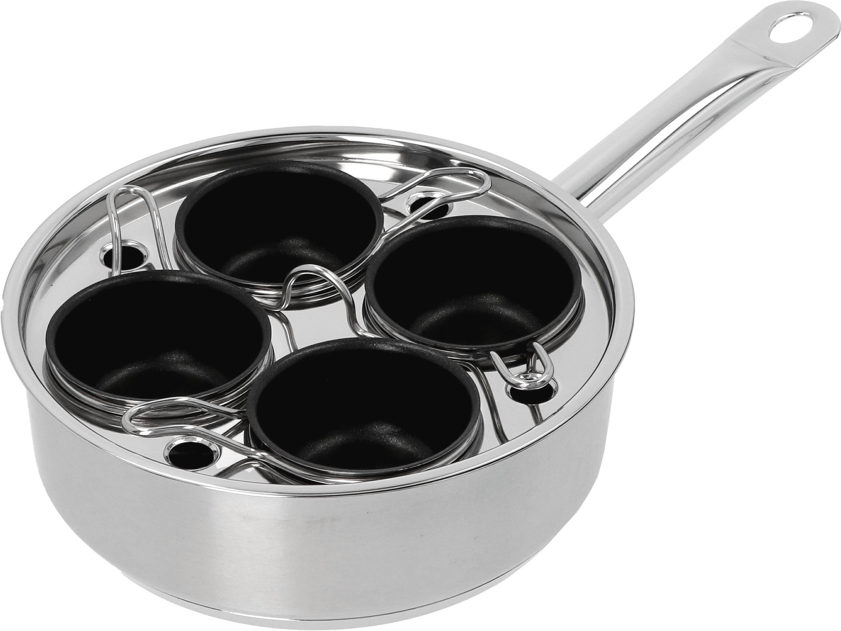 Alt View 9. Demeyere - Demeyere Resto 4-cup Stainless Steel Egg Poacher Set - Stainless Steel.