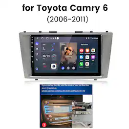 Junsun - For Toyota Camry 6 2006-2011 carplay 2+64GB Android15 9"Car Stereo Radio GPS Navi WIFI RDS SWC FM Bluetooth - Silver