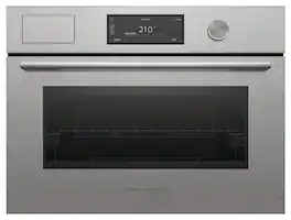 Fisher & Paykel - 24 " 1.9 Cu Ft Built-in Combination Steam Single Oven, 6.8" Touchscreen w/Dial -Compact - Brushed Silver
