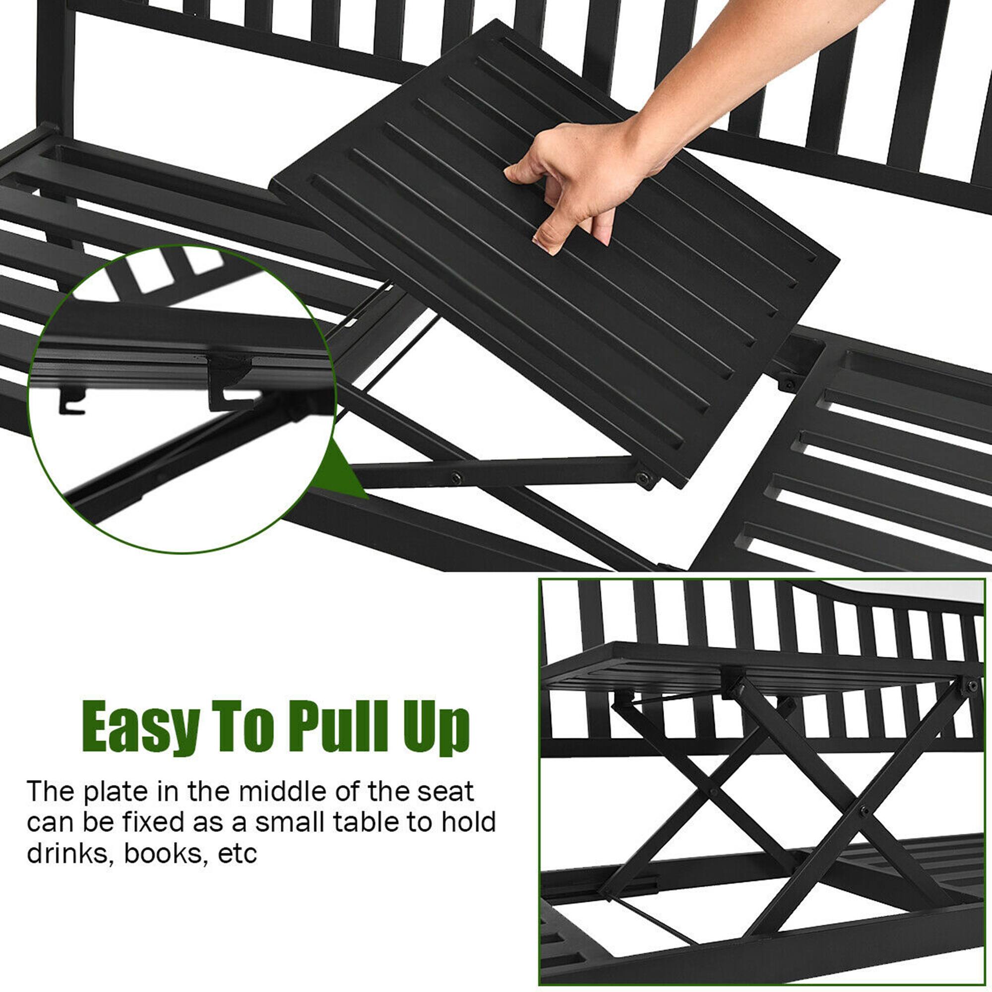 Easy To Pull Up

The plate in the middle of the seat can be fixed as a small table to hold drinks, books, etc.