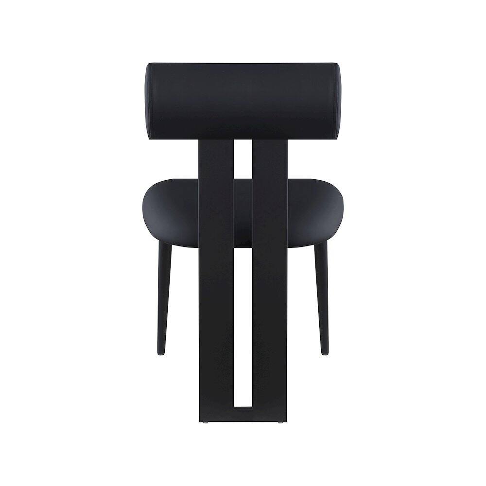 Alt View 1. Meridian Furniture - Dario Black Vegan Leather Dining Chair, Set of 2 - Black.