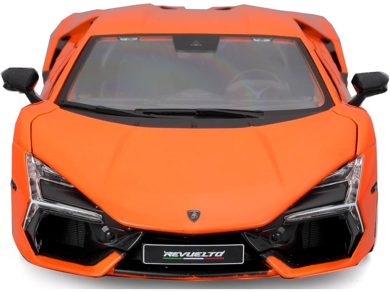 Back. Bburago - Lamborghini Revuelto Orange "Italian Design" Series 1/24 Diecast Model Car by Bburago - Orange.