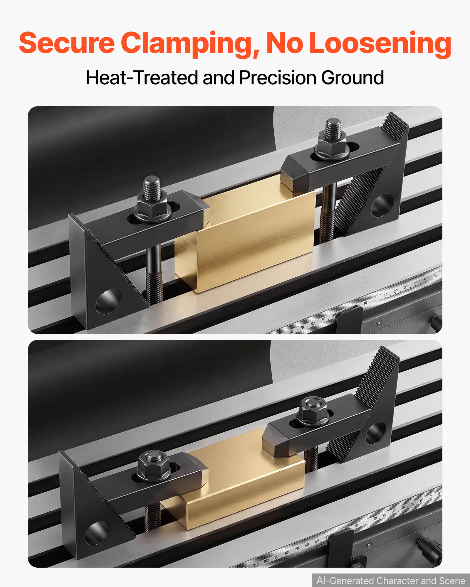 Secure Clamping, No Loosening  
Heat-Treated and Precision Ground  

70  
30  

St  

80  
70  
82  
90  
F  
& x  
3g 100 110  
80  
70  

AI-Generated Character and Scene