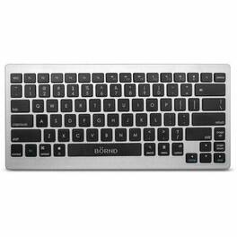 Bornd - B33 Wireless Connectivity Bluetooth 3 39 ft Keyboard, Scissors Keyswitch - Silver