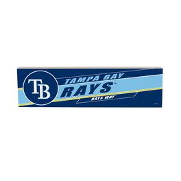 Evergreen Enterprises - Tampa Bay Rays 5" x 18" Shadow Logo Wood Mantle Sign - Multicolor