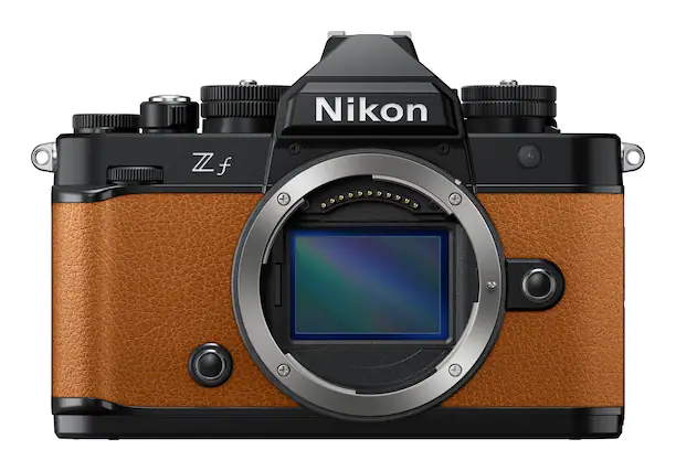 Front. Nikon - Nikon Z f Mirrorless Camera Body , Sunset Orange - Orange.