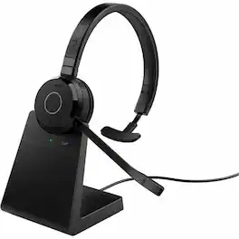 Jabra - Evolve 65 TE Headset - Microsoft Teams Certification - Mono - Wireless - Bluetooth - 98.4 ft - 20 Hz to 20 kHz - Black