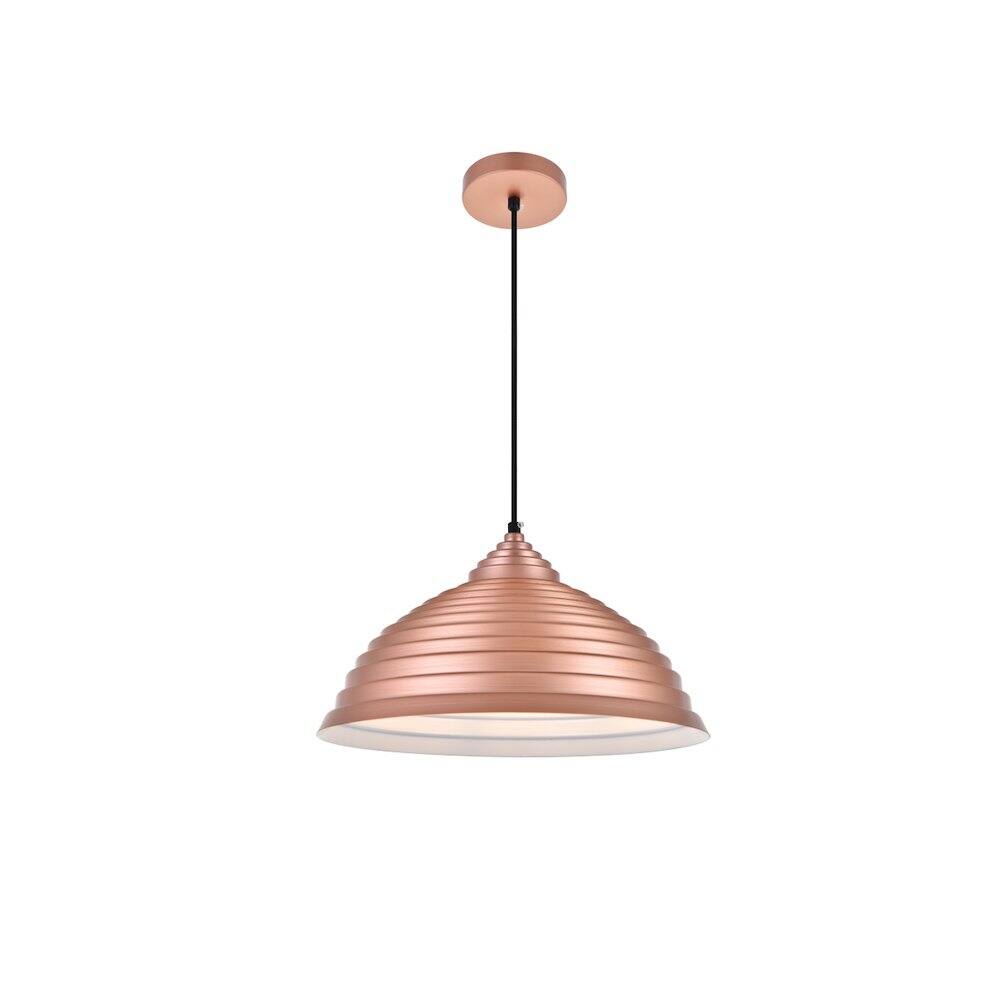 Alt View 3. Living District - Circa 1 Light Honey Gold Pendant - Honey Gold.