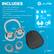 INCLUDES
- JBuds Open Headphones
- Removable grille covers
- Cloud Foam earcups and headband
- Carrying Case
- USB-C Cable for Charging and Wired Listening
- Box Insert Quick Start Guide
QUICK START GUIDE
CLOUD FOAM™ HEADBAND
DUAL 35MM + 12MM DRIVERS
ROTATING EARCUPS
REMOVABLE GRILLE COVERS
CARRYING CASE
JLAB