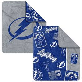 Logo Brands - Tampa Bay Lightning 50" x 60" Dream Weave Throw Blanket - Royal