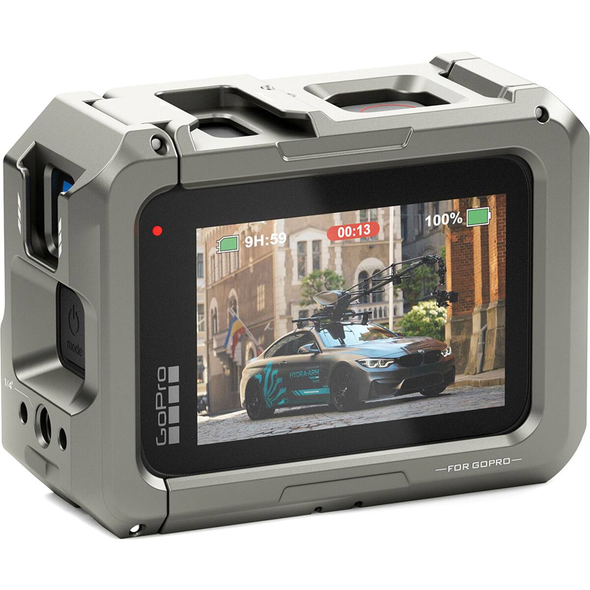 9H:59  
00:13  
100%  
1/4  
mode  
GoPro  
HYDRA-ARM  
-FOR GOPRO-