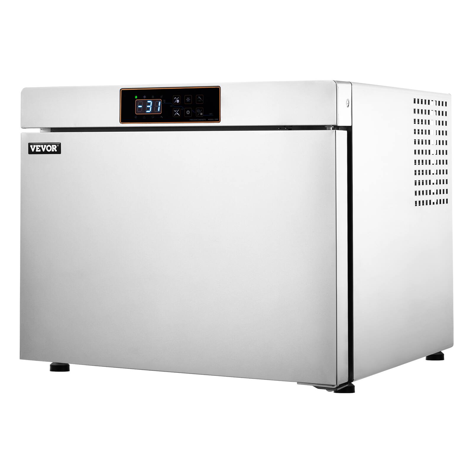 Alt View 5. VEVOR - Commercial Blast Freezer, 32 L / 1.1 Cu.ft Blast Chiller with 4 1/3 Trays, Blast Chiller Freezer Chest - Silver.