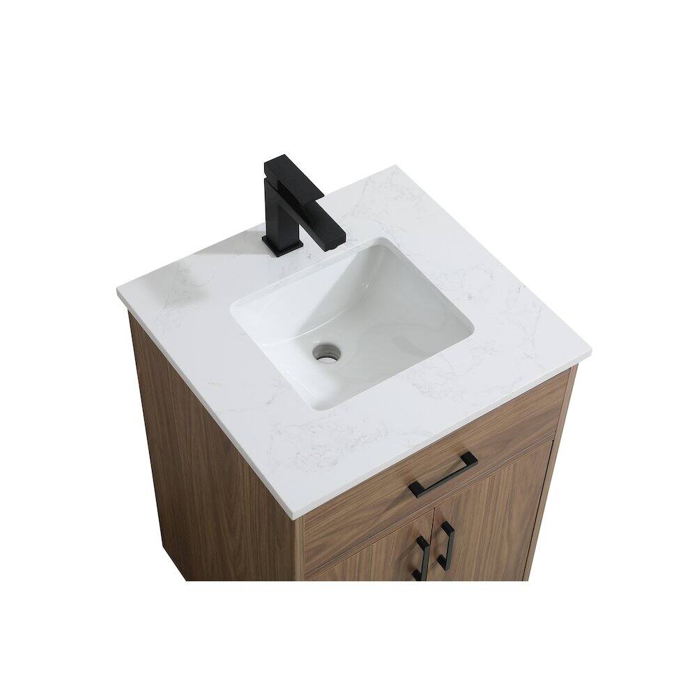 Back. Elegant Kitchen and Bath - Chandler 20 Inch Single Bathroom Vanity In Walnut Brown - Walnut Brown.