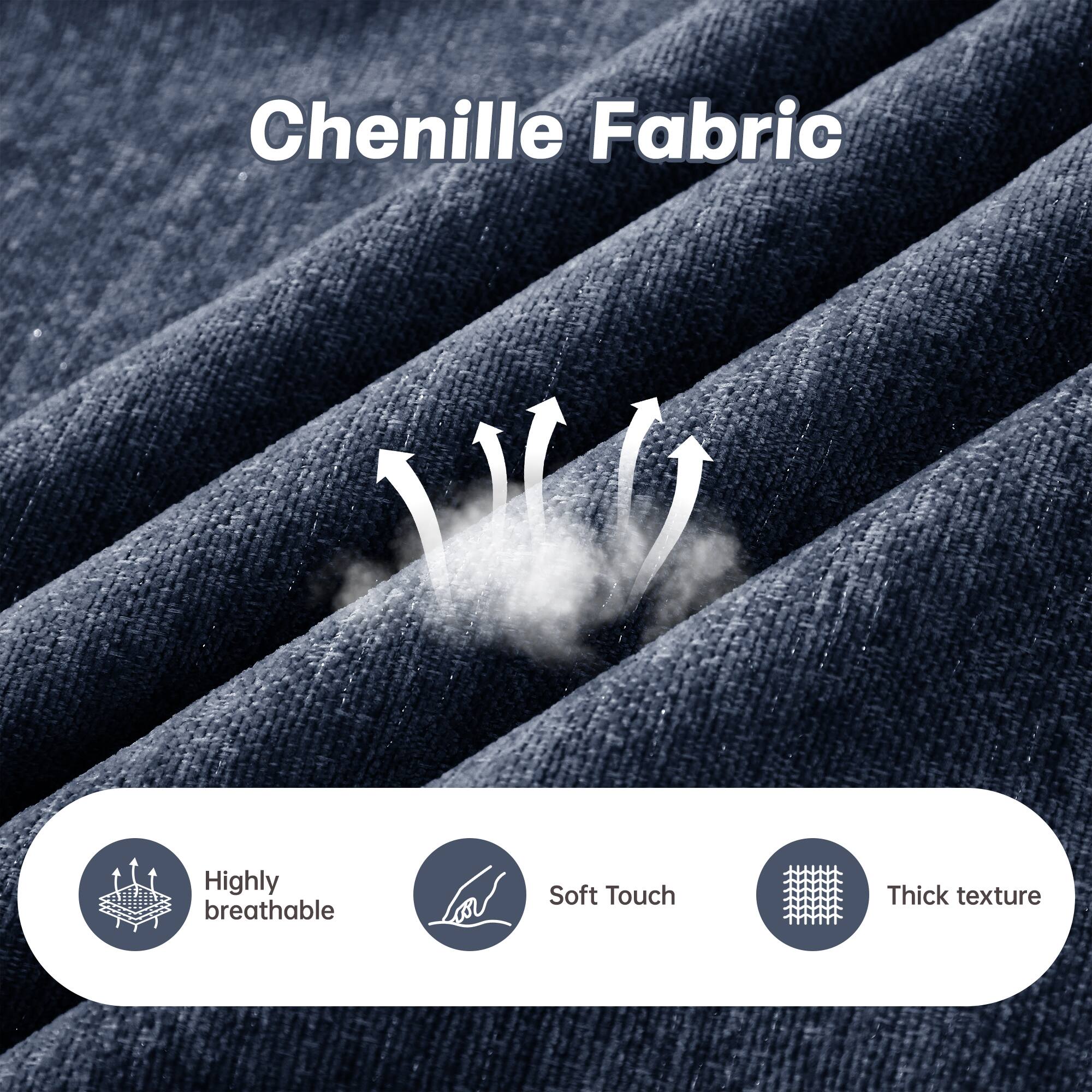 Chenille Fabric

- Highly breathable
- Soft Touch
- Thick texture