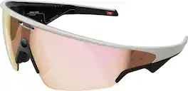 Oakley Meta - Vanguard glasses with Meta AI, Audio, Photo, Video Compatibility - Prizm Rose Gold Lens - White