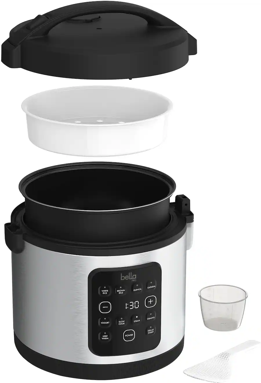 bella PRO 20 Cup Digital Rice Cooker Stainless Steel 90226 - Best Buy