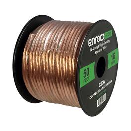 Enrock - 50 Feet 16 Gauge Speaker Wire - Black