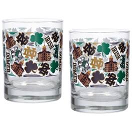 Indigo Falls - Notre Dame Fighting Irish 14oz. Local Glass Two-Pack - Multicolor
