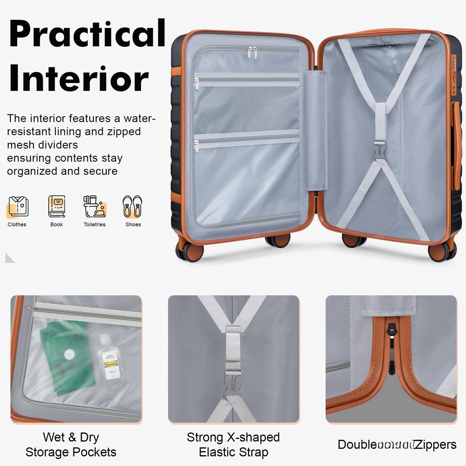 Practical Interior

The interior features a water-resistant lining and zipped mesh dividers ensuring contents stay organized and secure

Clothes Book Toiletries Shoes

Wet & Dry Storage Pockets

Strong X-shaped Elastic Strap

Double Zippers