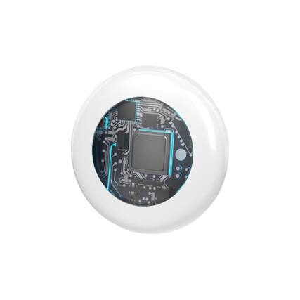 Front. Cluzine - AirTag Anti-Lost Device Compatible with Apple Locator Wallet Finder Kids Elderly Tracking Smart Reminder White - White.