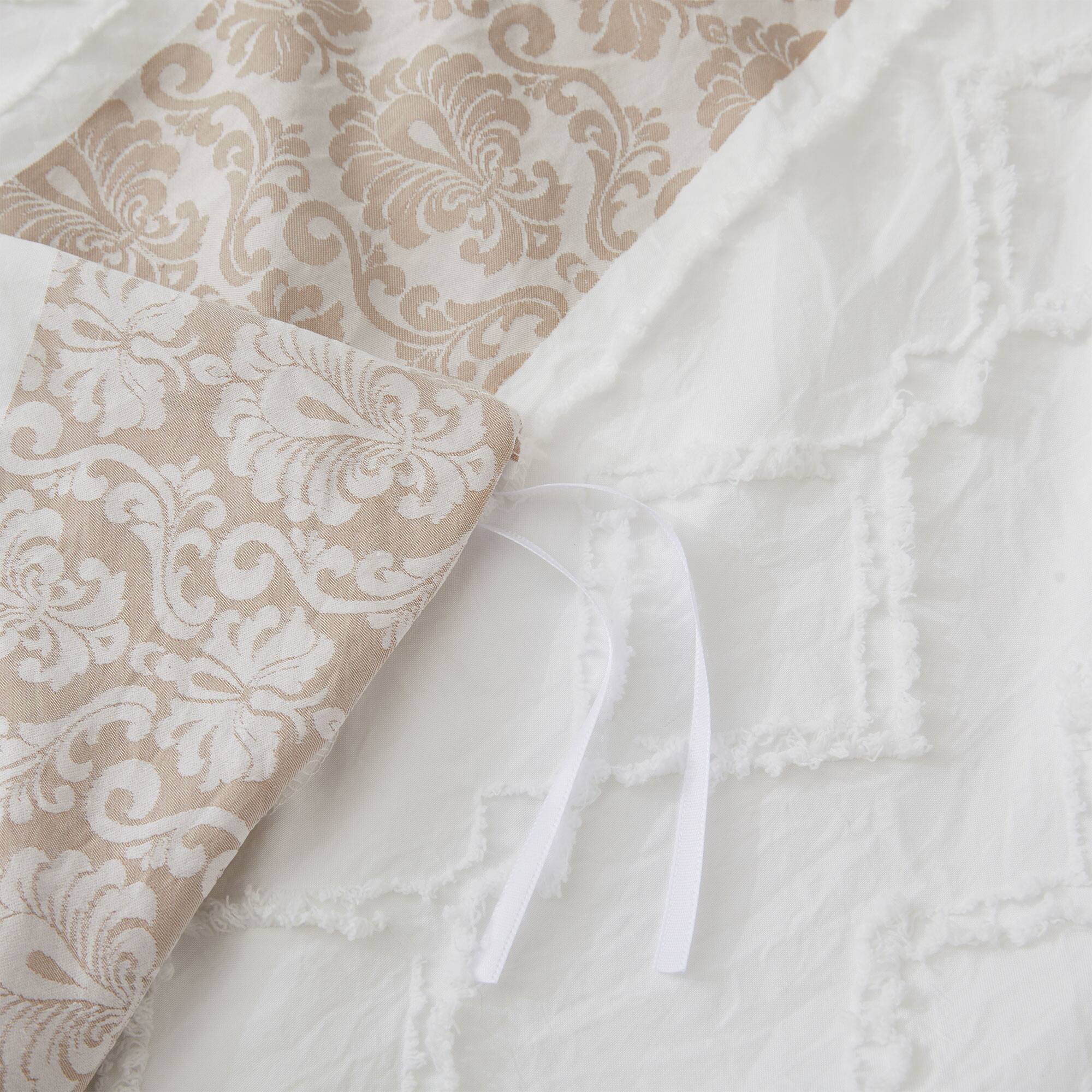 Alt View 1. Peace Nest - Peace Nest 3-Piece Textured Stripe Geometric Oversized Stylish Duvet Cover Set, Floral, King - Floral.