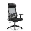 Front. LeisureMod - Dale Ergonomic Office Chair with Mesh Back, Lumbar Support, Swivel, Adjustable Height, Wheels, and Armrests - Black.