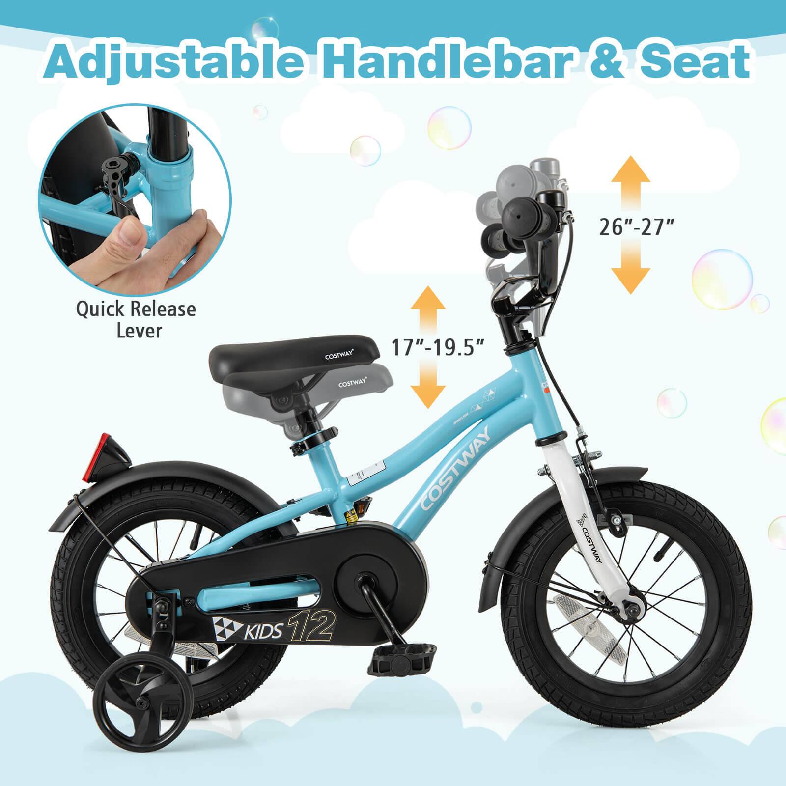 Adjustable Handlebar & Seat

Quick Release Lever

26"-27"

17"-19.5"

COSTWAY

KIDS 12
