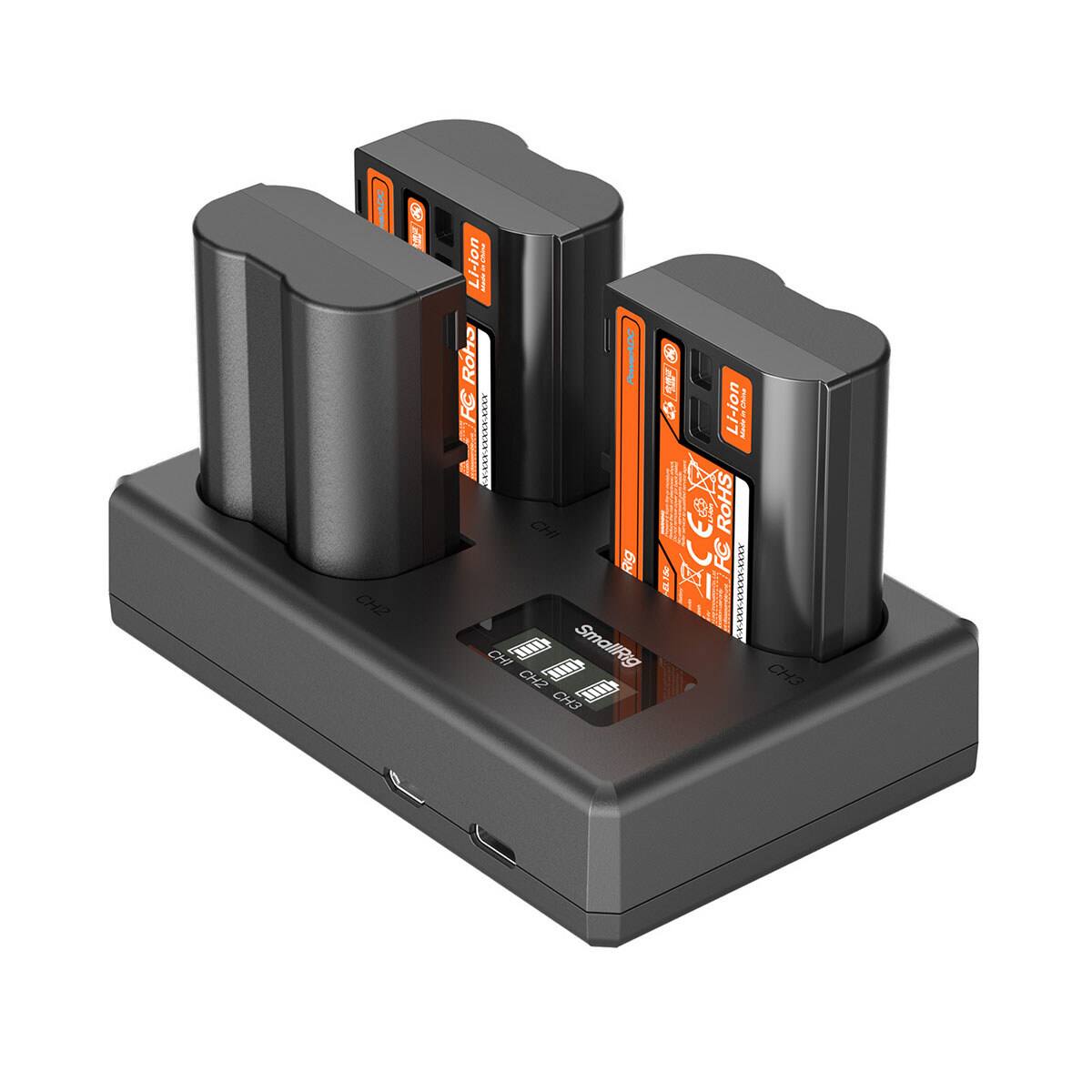 Smallrig - 3x EN-EL15c 13.96Wh 1940mAh Camera Battery and Triple Charger Kit