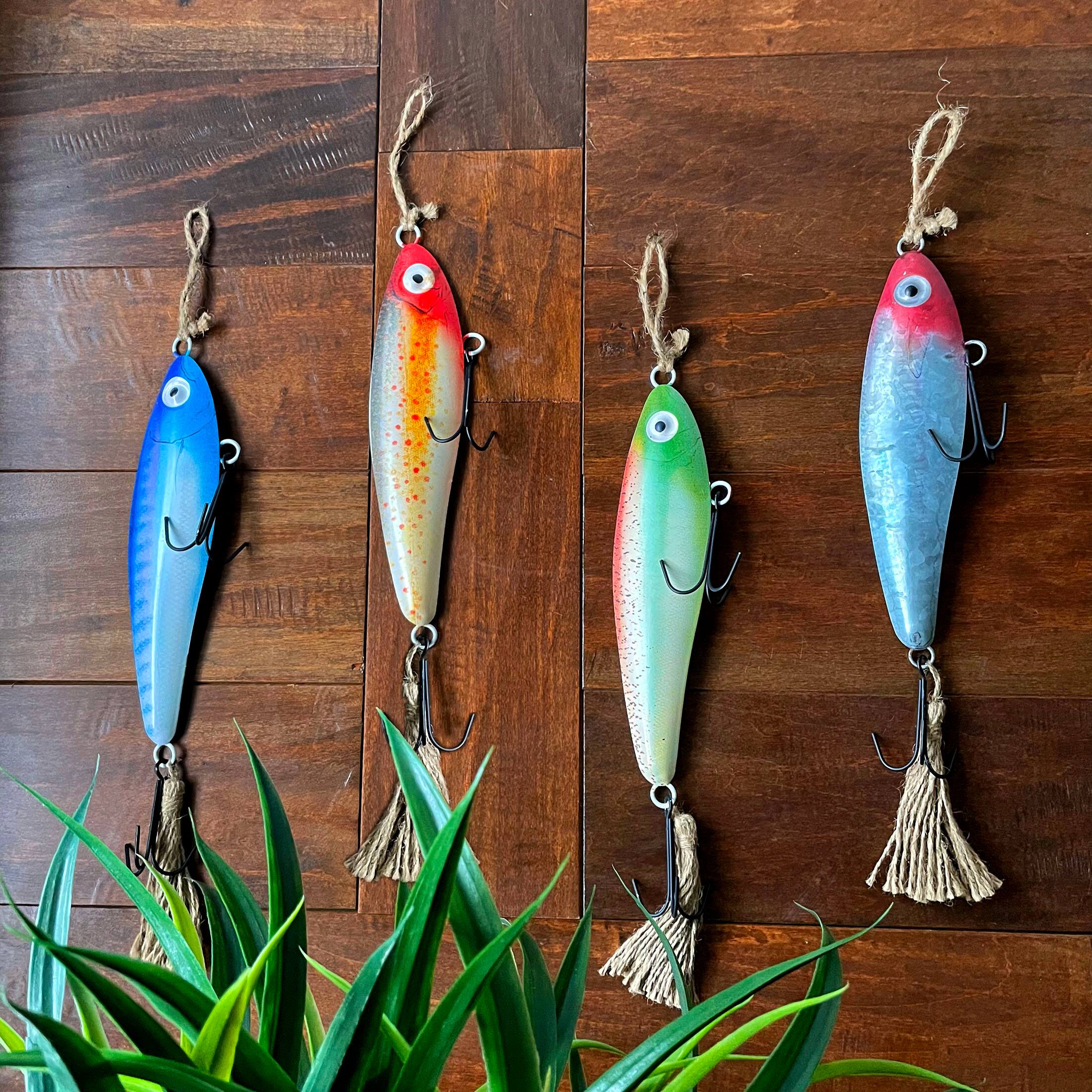 Alt View 3. Things2Die4 - Vintage Fishing Lure Wall Hangings – Set of 4, Multicolor Nautical Art - Multicolored.