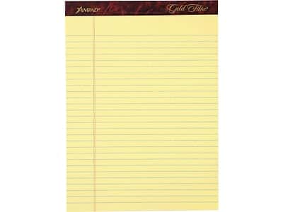 "Ampad - Gold Fibre Notepad, 8.5"" x 11.75"", Wide Ruled, 50 Sheets/Pad, 12 Pads/Pack - Canary" price history on PriceWatchPro